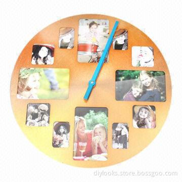 Creative Photo Frame Wall Clock, Fashionable and Unique, OEM Orders Welcomed